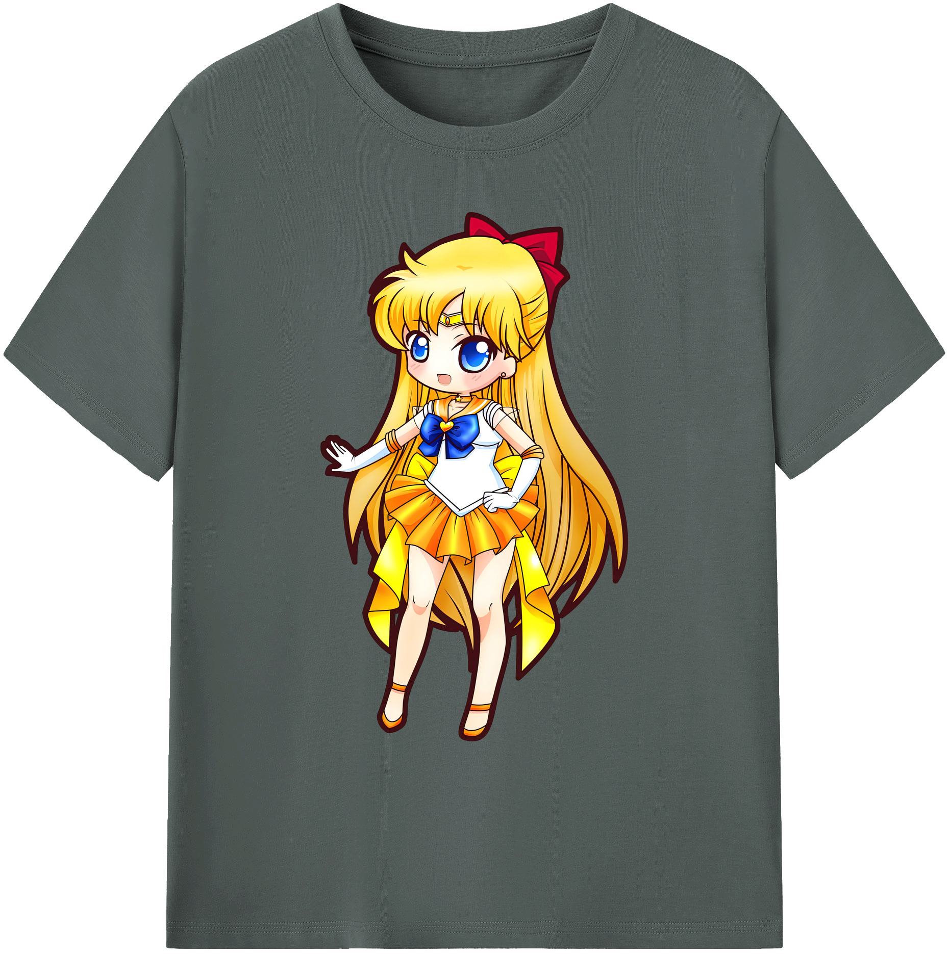 （画像用） 美少女戦士セーラームーン 愛野 美奈子 あいの みなこ Sailor Moon Aino Minako 綿100％ メンズ半袖Tシャツ｜肌触りやわらか＆通気性